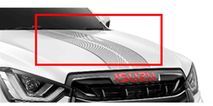 ENGINE HOOD DECAL GT SERIES HR LIGHT SHADE EXP