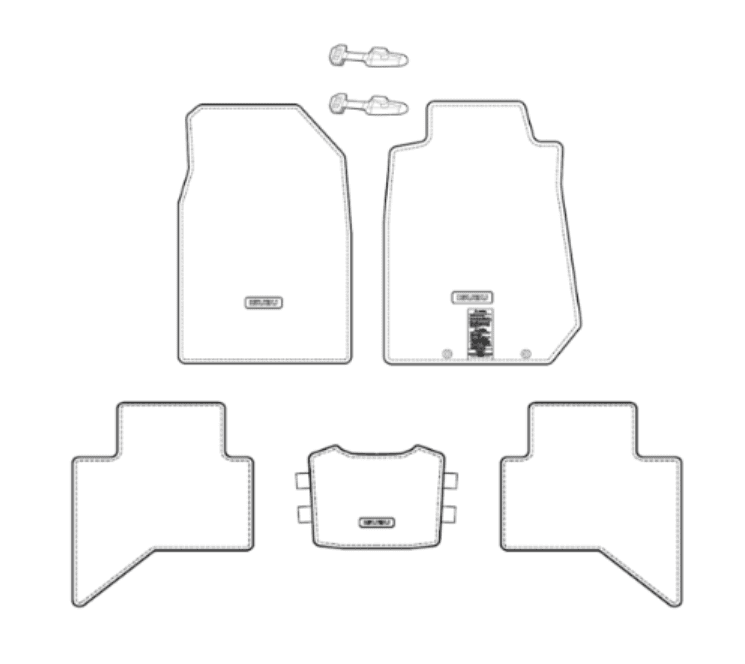 PREMIUM CARPET FLOOR MAT; WITH CLIP