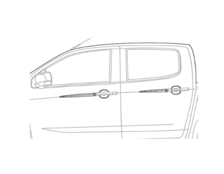 DOOR HANDLE COVER SET; COSMIC BLACK