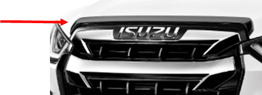 ENGINE HOOD GARNISH - GLOSS BLACK