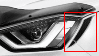 HEAD LAMP GARNISH - BLACK
