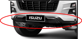 FRONT BUMPER CLADDING DARK GRAY EXP